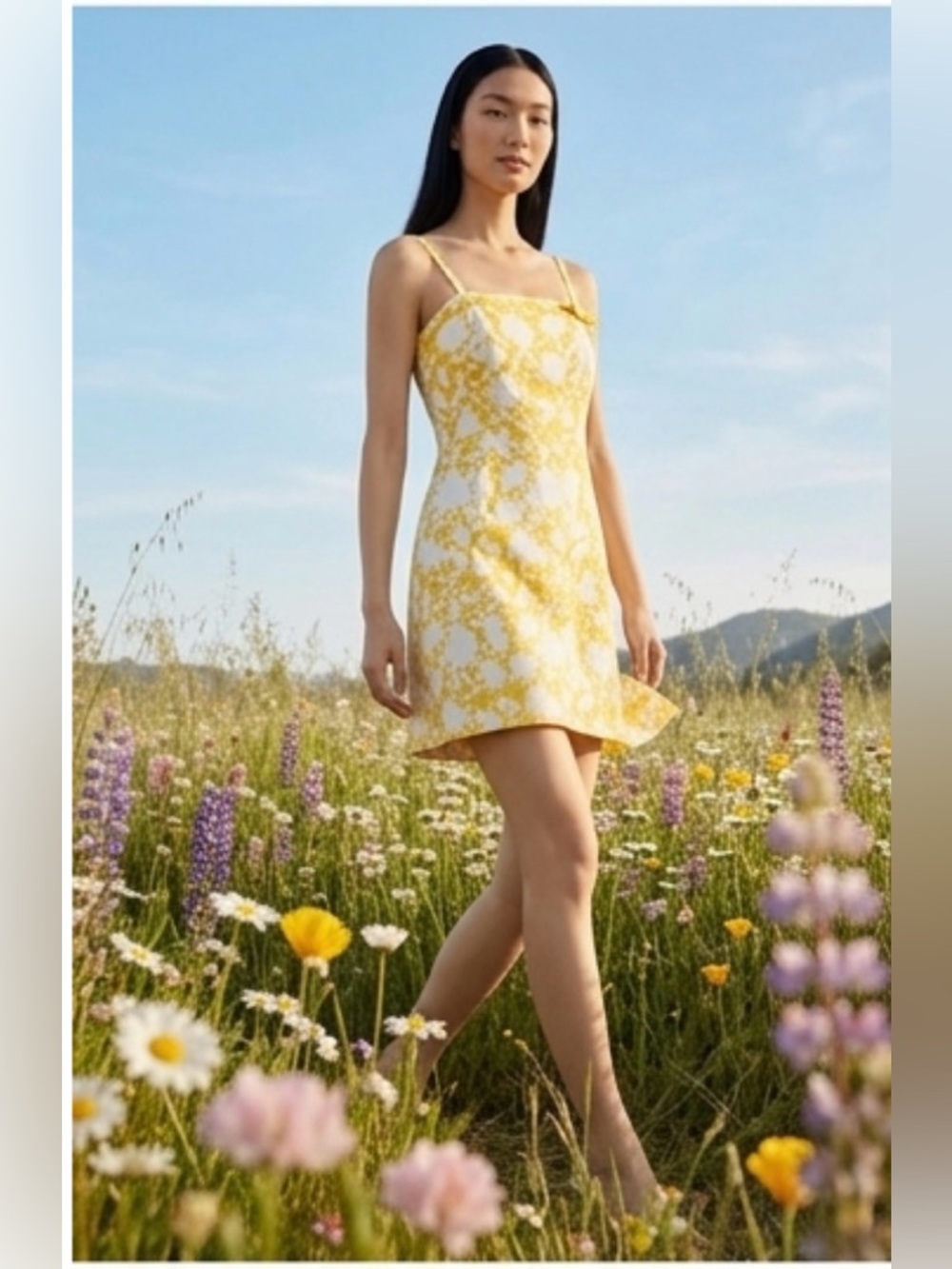 Courtenay Yellow Floral Sun Dress - Size 14